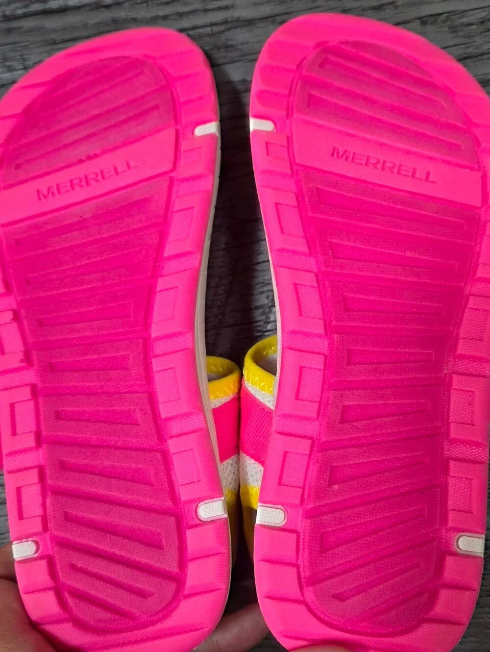 Merrell Kids' Multicolor Sport Sandals - Pink/Orange/Yellow (Size:5)
